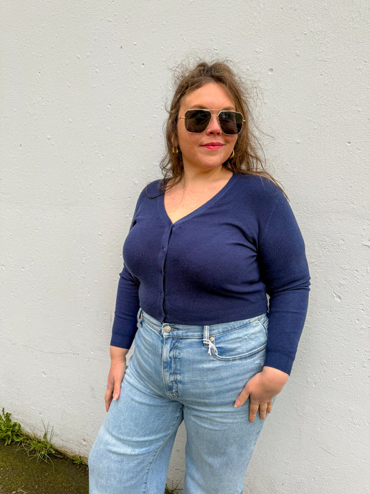 Melfi Cardigan in Navy