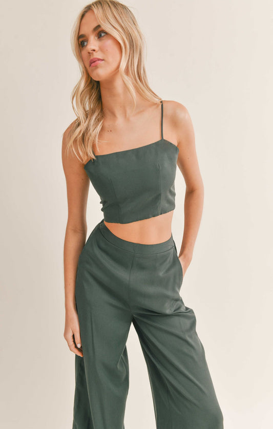 Evergreen Crop Tank Top