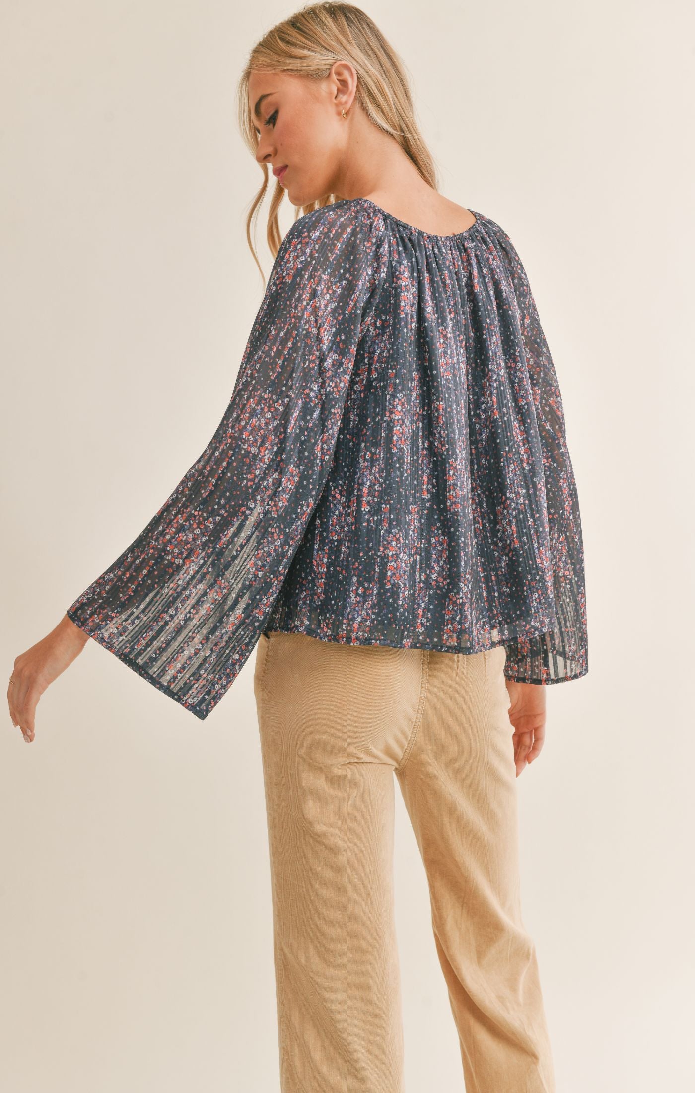 Fireworks Peasant Top -  FINAL SALE