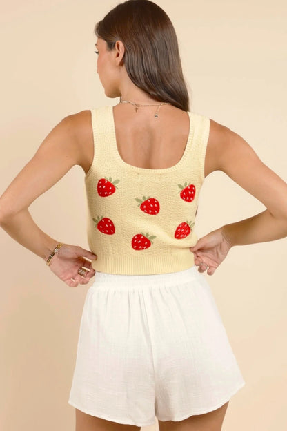 Berry Cake Embroidered Tank
