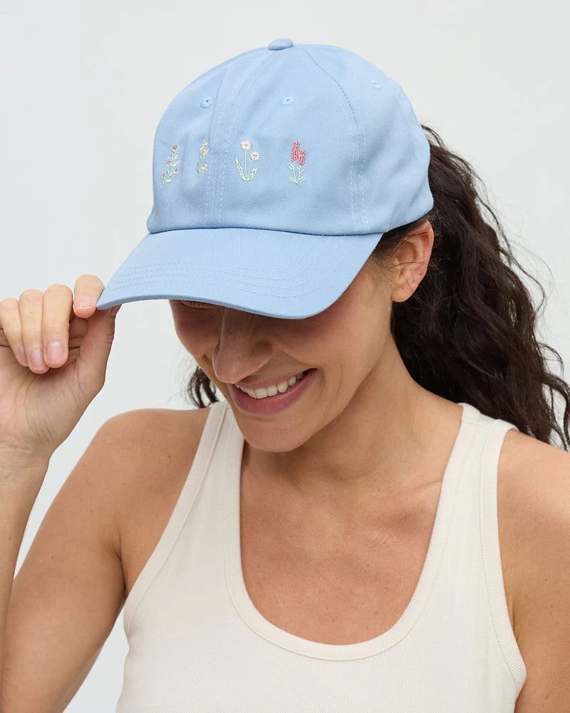 Spring Flora Peak Hat in Blue