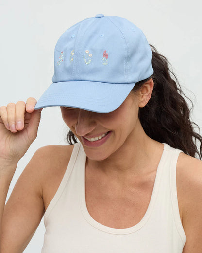 Spring Flora Peak Hat in Blue