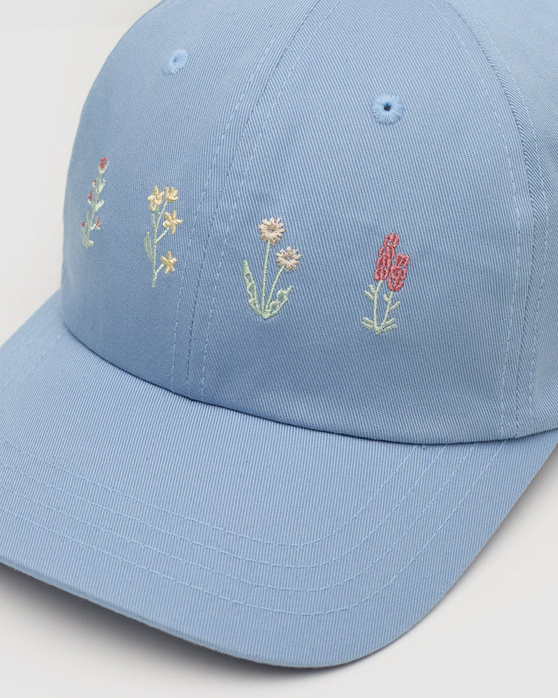 Spring Flora Peak Hat in Blue