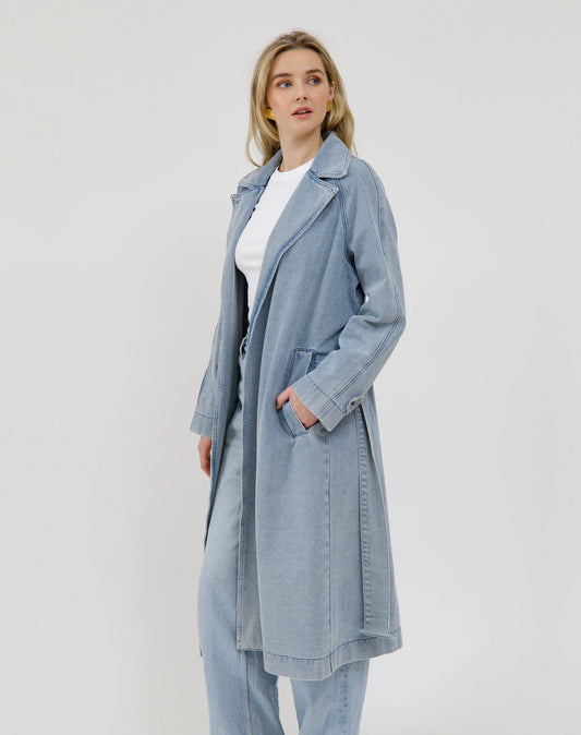 Caitlin Denim Trench Coat