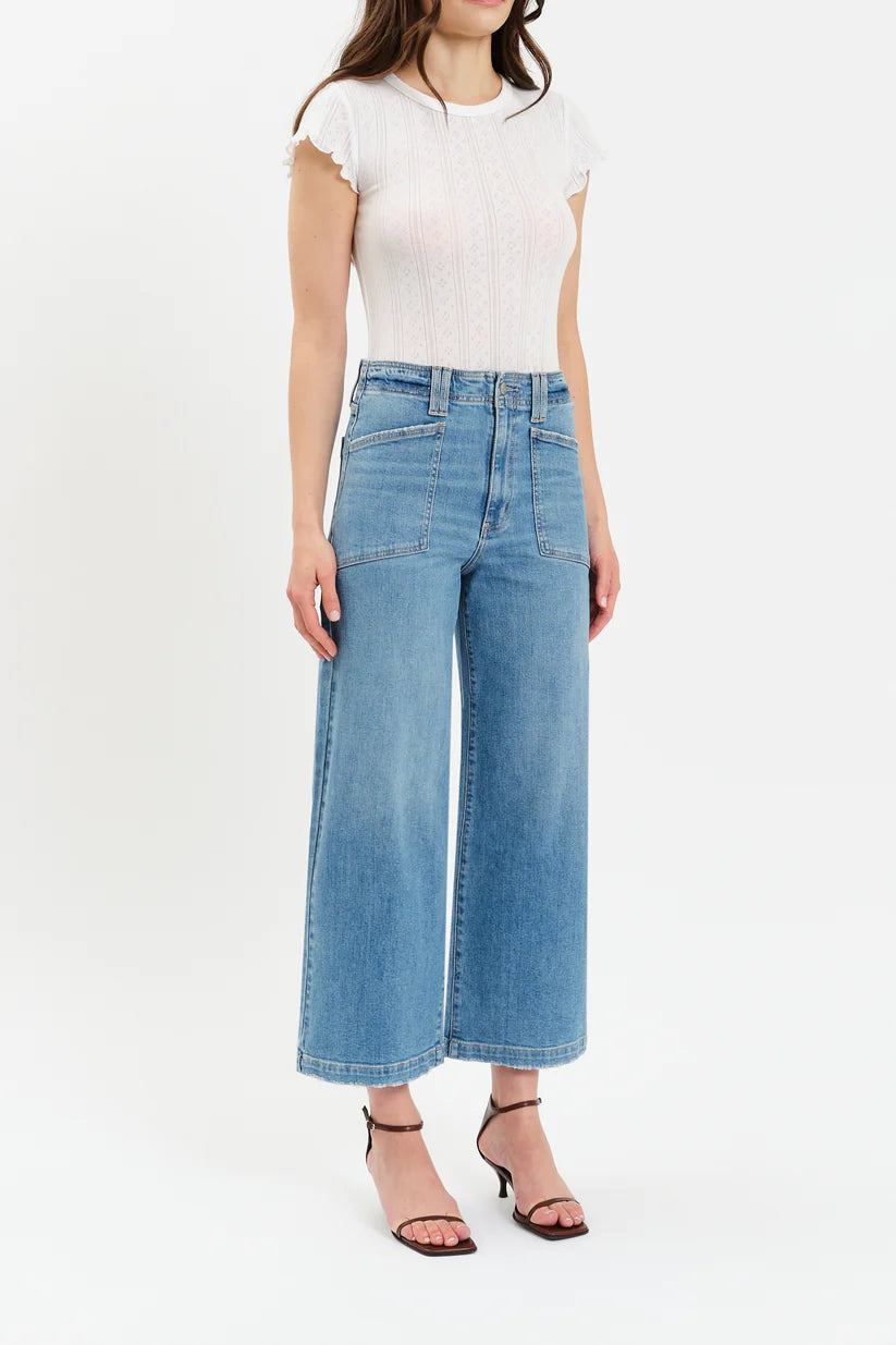 Valley Girl Wide Leg Ankle Jean