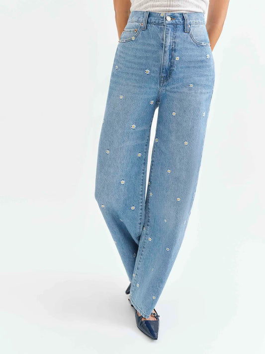 Far Out High Rise Wide Leg in Dazey