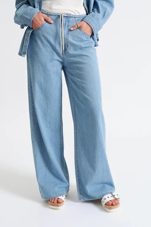 Madison Mid Rise Wide Leg Jean