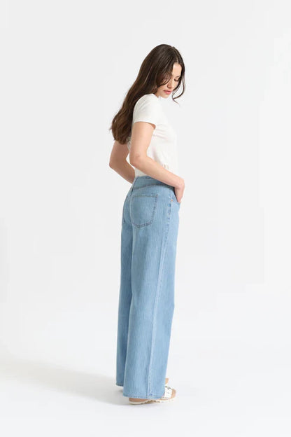 Madison Mid Rise Wide Leg Jean
