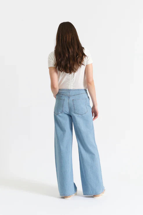 Madison Mid Rise Wide Leg Jean
