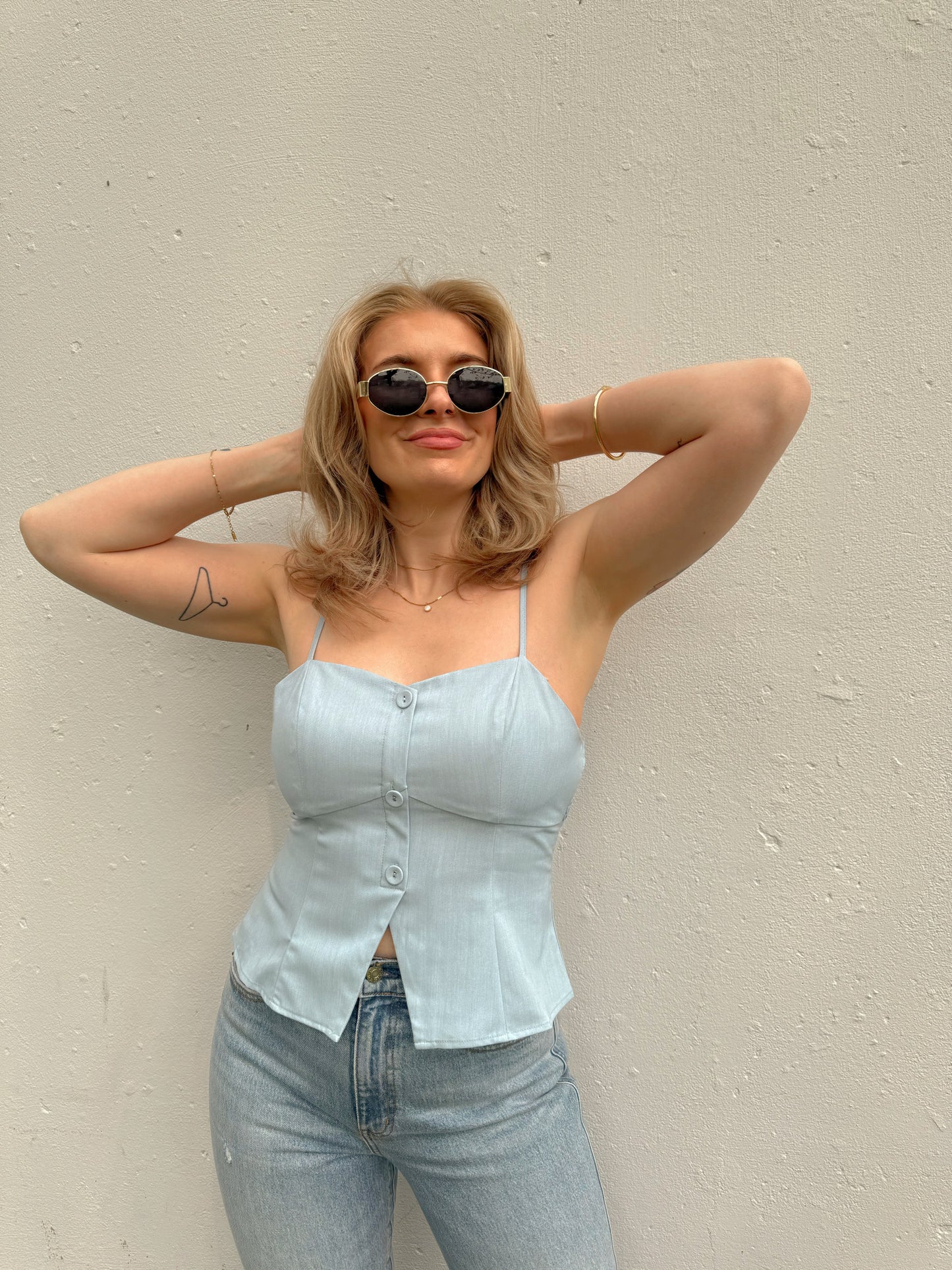 Chasing Goals Button Down Cami - FINAL SALE