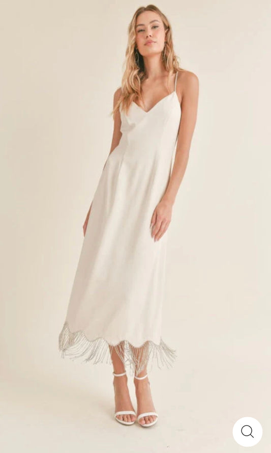 Carrie Beaded Hem Dress