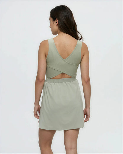 Ashby Dress in Moss Green