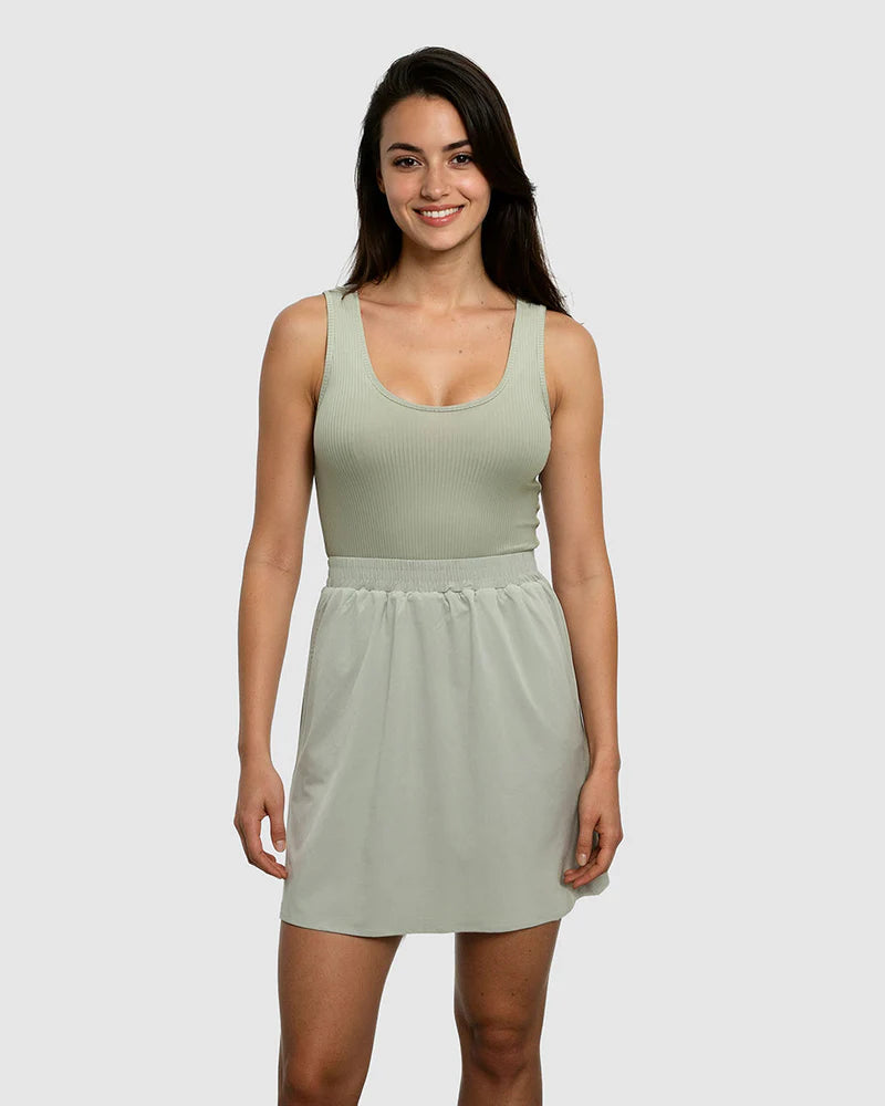 Ashby Dress in Moss Green