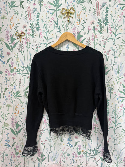 Funkadelic Lace Trim Cardigan