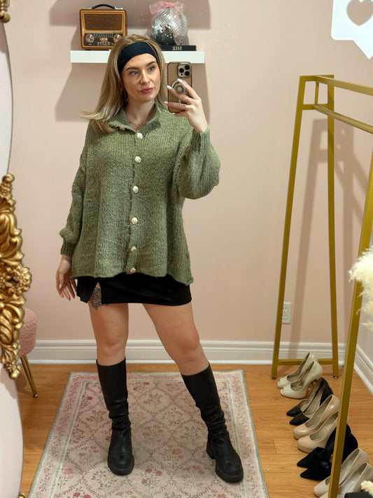 Breanna Cardigan in Khaki