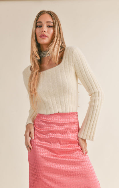 Camille Square Neck Sweater-FINAL SALE