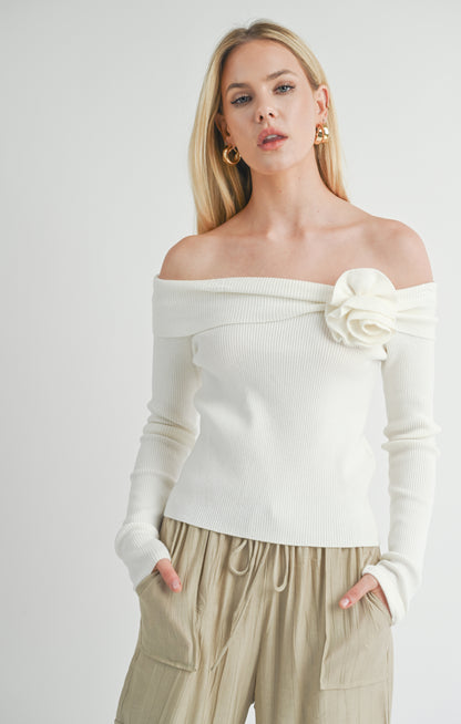 Larissa Rose Off the Shoulder Sweater-FINAL SALE