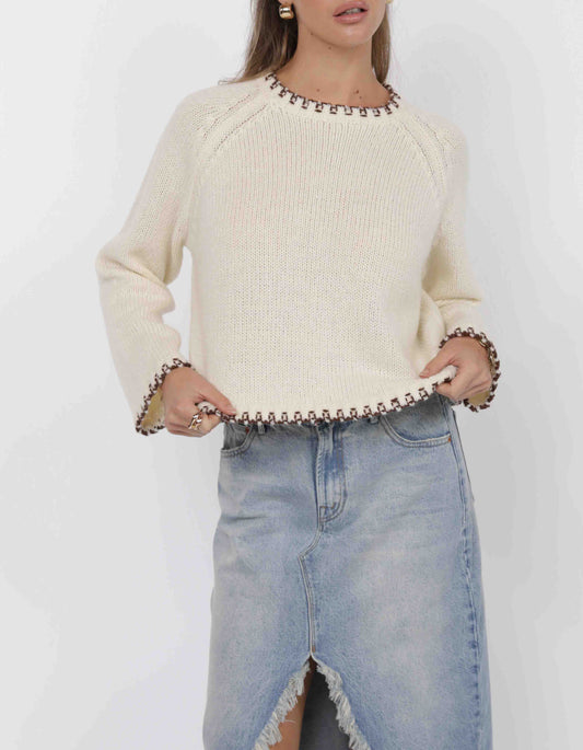 Reyna Contrast Stitch Sweater