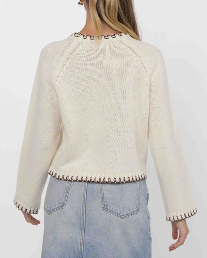 Reyna Contrast Stitch Sweater