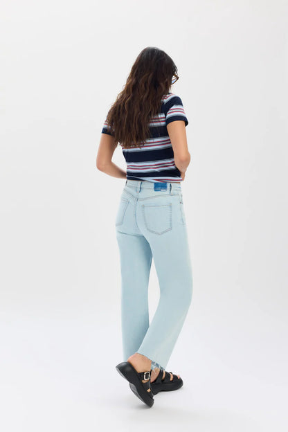 Pleaser High Rise Wide Ankle Jeans in Detour