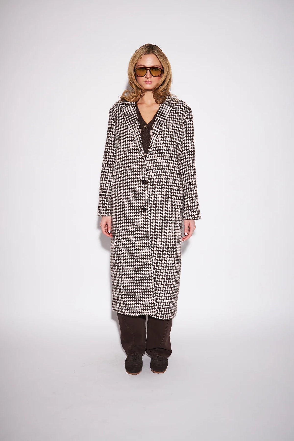Sofia Houndstooth Coat