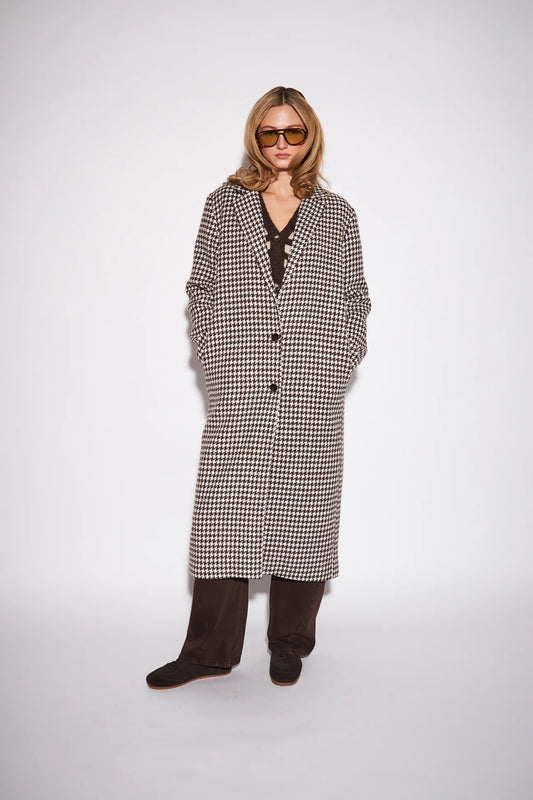 Sofia Houndstooth Coat