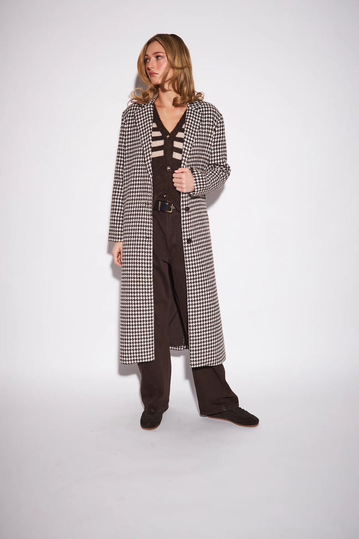Sofia Houndstooth Coat