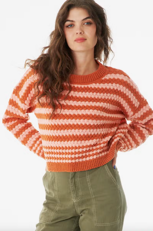 Gina Striped Cropped Sweater