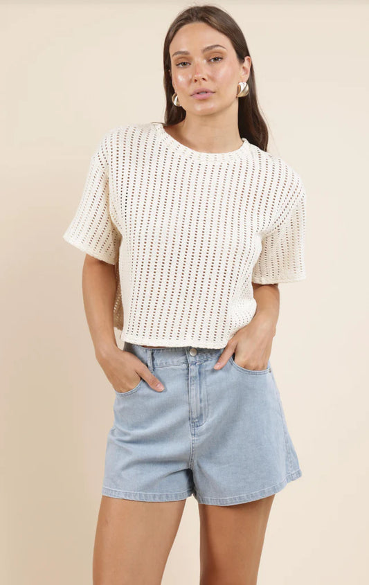 Cheese Board Open Knit Top