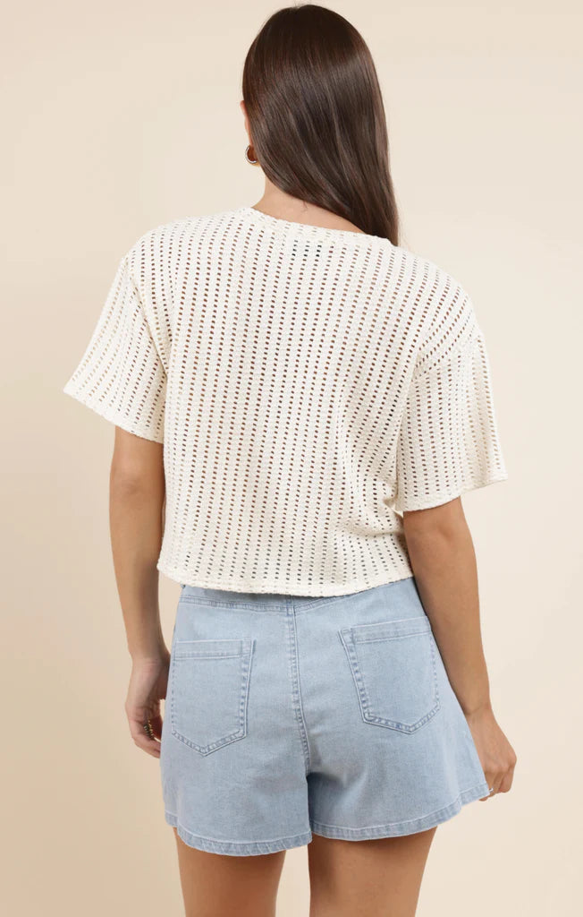 Cheese Board Open Knit Top