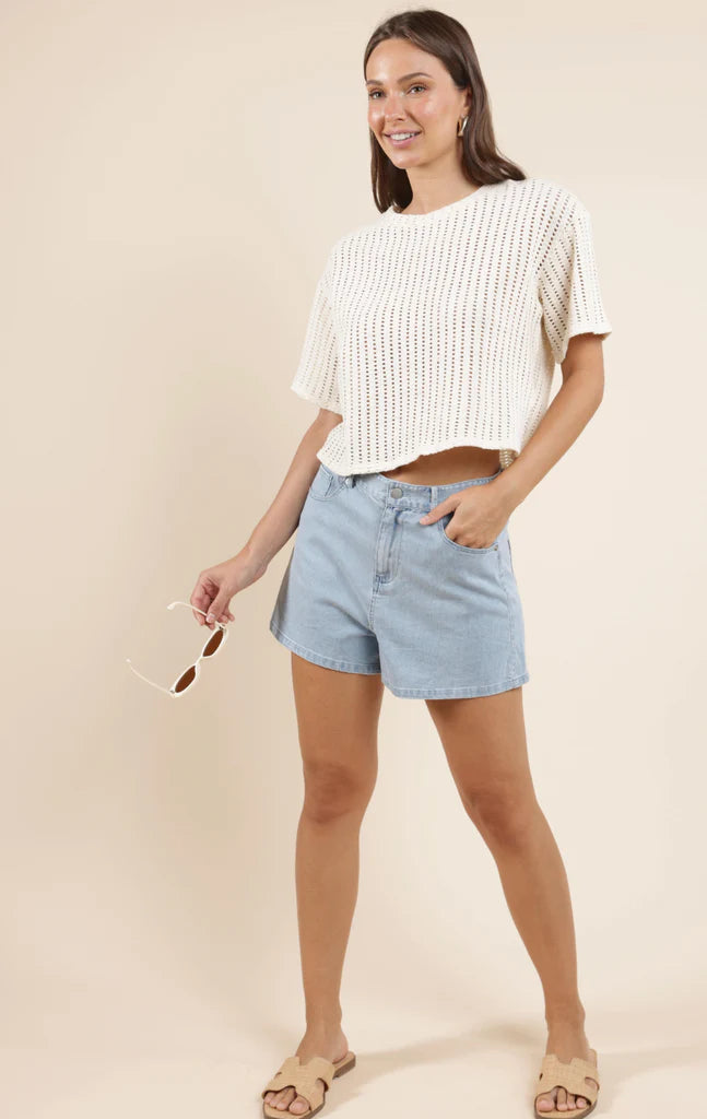 Cheese Board Open Knit Top