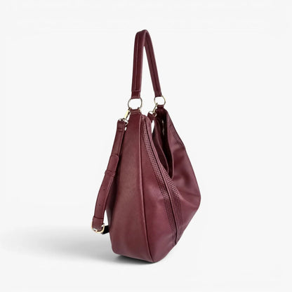 Vivienne Bordeaux Vegan Hobo Bag