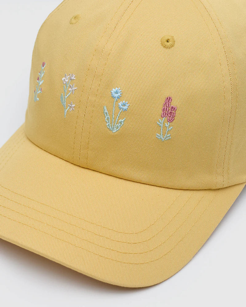 Spring Flora Peak Hat in Yellow