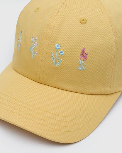 Spring Flora Peak Hat in Yellow