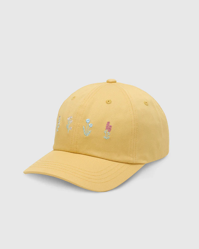 Spring Flora Peak Hat in Yellow