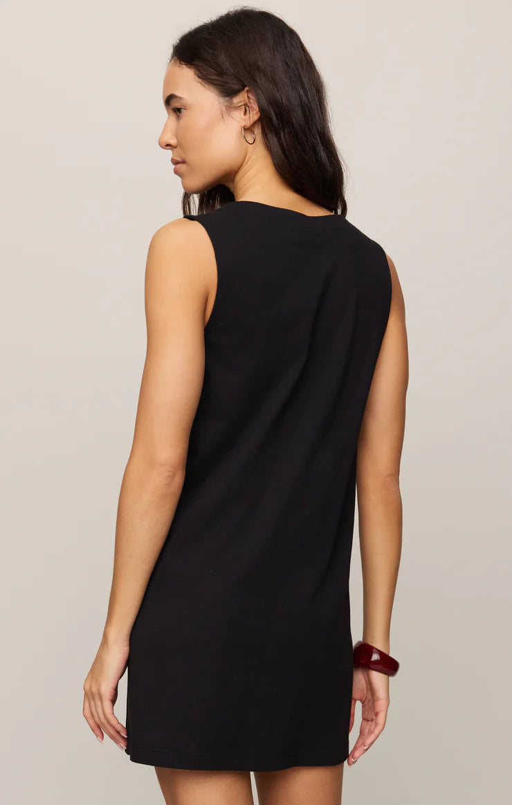 Solace Cotton Jersey Dress in Black