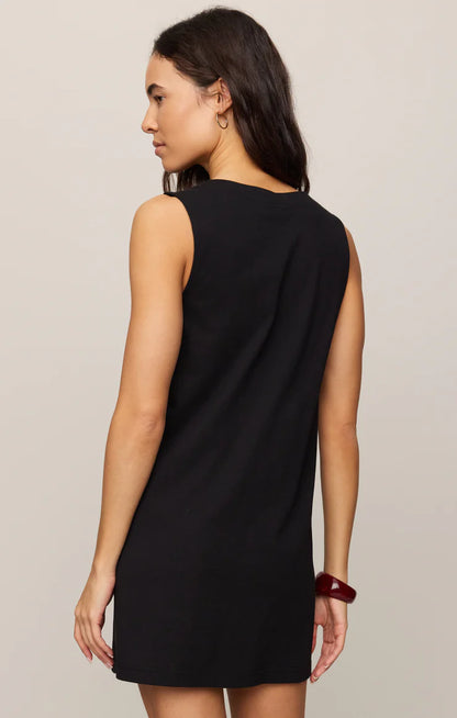 Solace Cotton Jersey Dress in Black