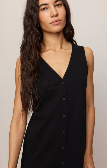 Solace Cotton Jersey Dress in Black