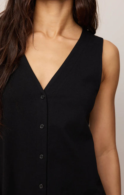 Solace Cotton Jersey Dress in Black
