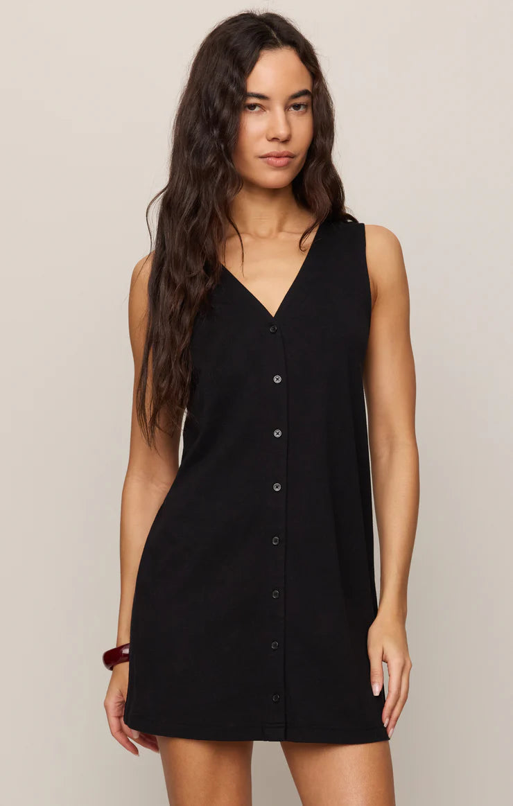 Solace Cotton Jersey Dress in Black