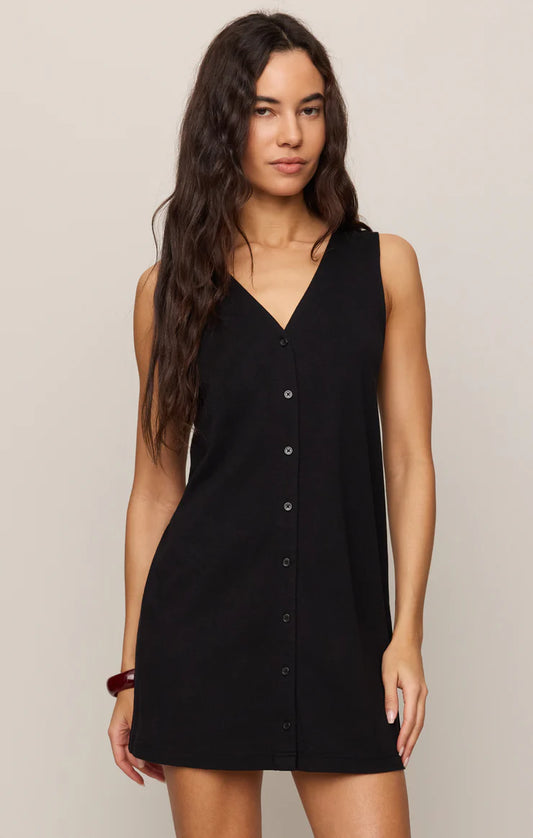 Solace Cotton Jersey Dress in Black