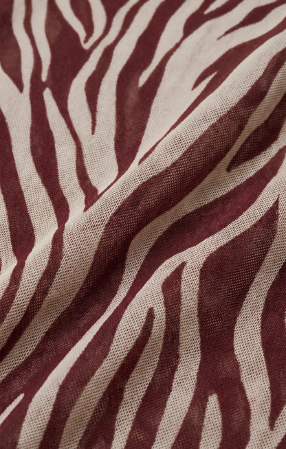 Sevilla Zebra Mesh Midi Dress