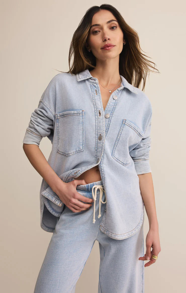 All Day Knit Denim Jacket in Washed Indigo