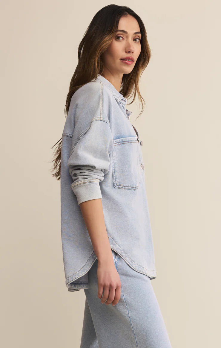 All Day Knit Denim Jacket in Washed Indigo
