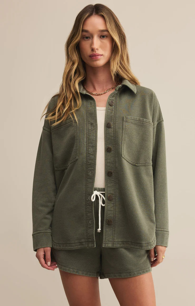 All Day Knit Jacket in Hunter Green