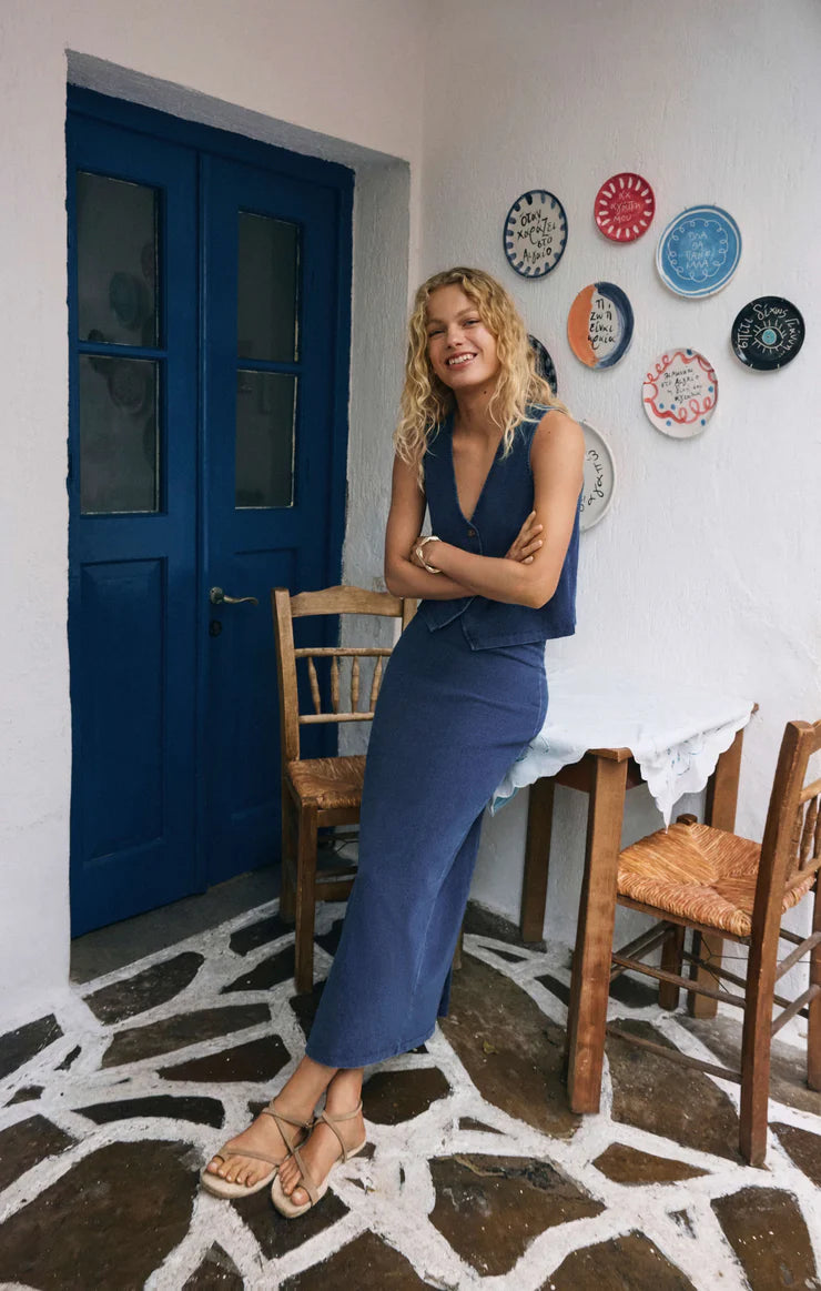 Noelle Tank Top in Indigo