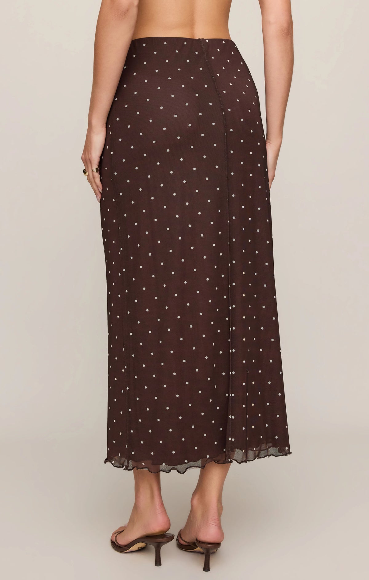 Eda Polka Dot Mesh Skirt