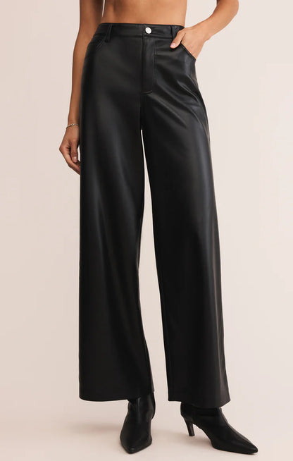 Marli Wide Leg Faux Leather Pant