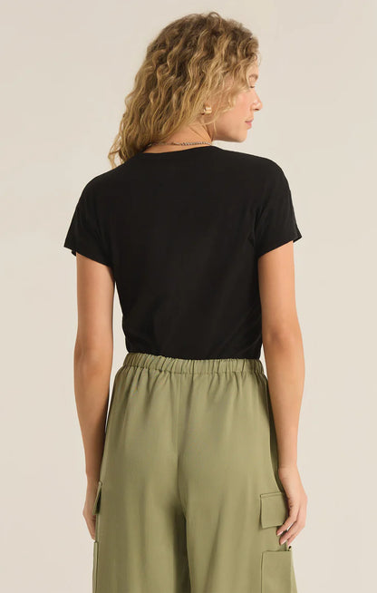 Modern Slub Tee in Black