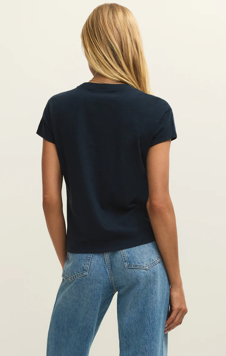 Modern Slub Tee in Navy